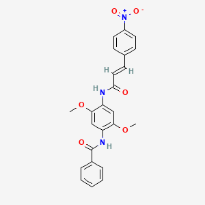 N-(2,5-DIMETHOXY-4-{[(E)-3-(4-NITROPHENYL)-2-PROPENOYL]AMINO}PHENYL)BENZAMIDE