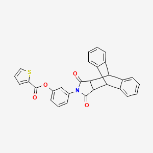 molecular formula C29H19NO4S B4053891 3-(16,18-Dioxo-17-azapentacyclo[6.6.5.0~2,7~.0~9,14~.0~15,19~]nonadeca-2,4,6,9,11,13-hexaen-17-yl)phenyl thiophene-2-carboxylate (non-preferred name) 