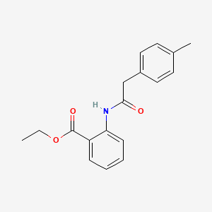 molecular formula C18H19NO3 B4053896 ETHYL 2-[2-(4-METHYLPHENYL)ACETAMIDO]BENZOATE 