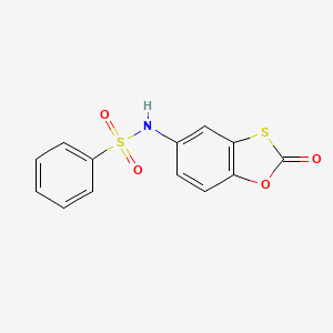 molecular formula C13H9NO4S2 B4053900 N-(2-oxo-1,3-benzoxathiol-5-yl)benzenesulfonamide 