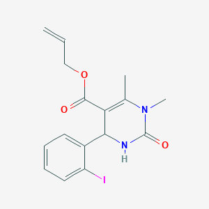 molecular formula C16H17IN2O3 B405391 Allyl 4-(2-iodophenyl)-1,6-dimethyl-2-oxo-1,2,3,4-tetrahydro-5-pyrimidinecarboxylate 