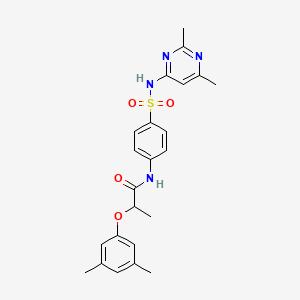 molecular formula C23H26N4O4S B4053915 2-(3,5-dimethylphenoxy)-N-{4-[(2,6-dimethylpyrimidin-4-yl)sulfamoyl]phenyl}propanamide 