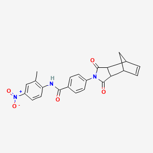 molecular formula C23H19N3O5 B4053949 4-(3,5-dioxo-4-azatricyclo[5.2.1.02,6]dec-8-en-4-yl)-N-(2-methyl-4-nitrophenyl)benzamide 