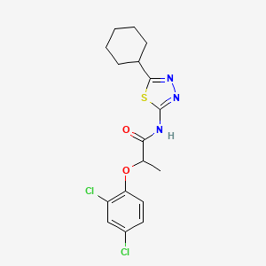 N-(5-cyclohexyl-1,3,4-thiadiazol-2-yl)-2-(2,4-dichlorophenoxy)propanamide