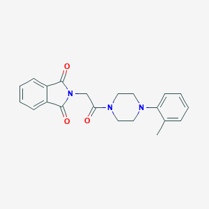 molecular formula C21H21N3O3 B405397 2-(2-Oxo-2-(4-(o-tolyl)piperazin-1-yl)ethyl)isoindoline-1,3-dione CAS No. 53646-61-0