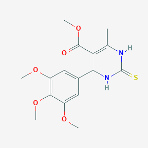 molecular formula C16H20N2O5S B405399 Methyl 6-methyl-2-thioxo-4-(3,4,5-trimethoxyphenyl)-1,2,3,4-tetrahydropyrimidine-5-carboxylate 