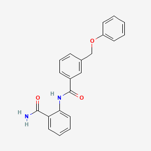 molecular formula C21H18N2O3 B4053991 2-[[3-(Phenoxymethyl)benzoyl]amino]benzamide 