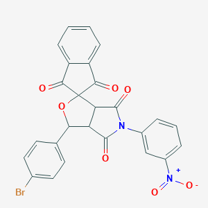 1-(4-bromophenyl)-5-(3-nitrophenyl)spiro[3a,6a-dihydro-1H-furo[3,4-c]pyrrole-3,2'-indene]-1',3',4,6-tetrone