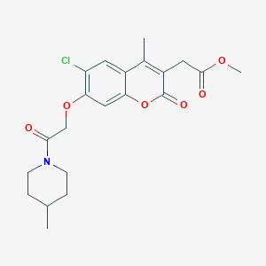 methyl {6-chloro-4-methyl-7-[2-(4-methyl-1-piperidinyl)-2-oxoethoxy]-2-oxo-2H-chromen-3-yl}acetate