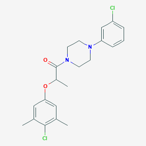 1-[2-(4-chloro-3,5-dimethylphenoxy)propanoyl]-4-(3-chlorophenyl)piperazine