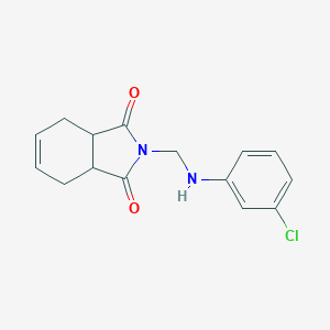 molecular formula C15H15ClN2O2 B405402 2-[(3-Chloro-phenylamino)-methyl]-3a,4,7,7a-tetrahydro-isoindole-1,3-dione 