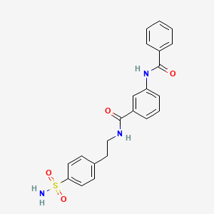 3-benzamido-N-[2-(4-sulfamoylphenyl)ethyl]benzamide