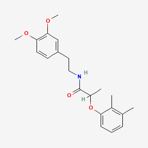 molecular formula C21H27NO4 B4054039 N-[2-(3,4-dimethoxyphenyl)ethyl]-2-(2,3-dimethylphenoxy)propanamide 