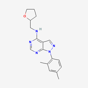 1-(2,4-DIMETHYLPHENYL)-N-[(OXOLAN-2-YL)METHYL]-1H-PYRAZOLO[3,4-D]PYRIMIDIN-4-AMINE