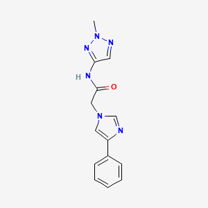 N-(2-methyl-2H-1,2,3-triazol-4-yl)-2-(4-phenyl-1H-imidazol-1-yl)acetamide