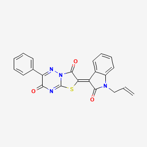 2-(1-Allyl-2-oxoindolin-3-ylidene)-6-phenyl-2H-thiazolo[3,2-b][1,2,4]triazine-3,7-dione