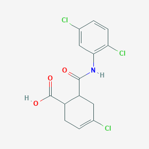 4-Chloro-6-[(2,5-dichlorophenyl)carbamoyl]cyclohex-3-ene-1-carboxylic acid