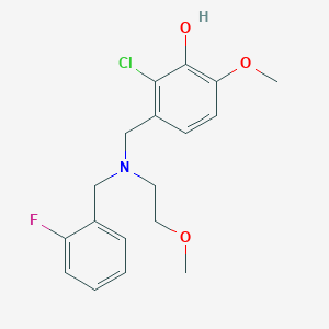 molecular formula C18H21ClFNO3 B4054078 2-chloro-3-{[(2-fluorobenzyl)(2-methoxyethyl)amino]methyl}-6-methoxyphenol 