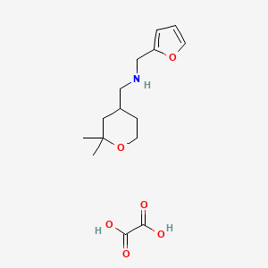 molecular formula C15H23NO6 B4054088 [(2,2-dimethyltetrahydro-2H-pyran-4-yl)methyl](2-furylmethyl)amine oxalate 