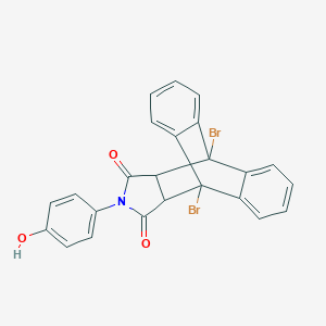 molecular formula C24H15Br2NO3 B405410 1,8-Dibromo-17-(4-hydroxyphenyl)-17-azapentacyclo[6.6.5.0~2,7~.0~9,14~.0~15,19~]nonadeca-2,4,6,9,11,13-hexaene-16,18-dione (non-preferred name) 