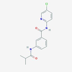 molecular formula C16H16ClN3O2 B4054101 N-(5-CHLOROPYRIDIN-2-YL)-3-(2-METHYLPROPANAMIDO)BENZAMIDE 