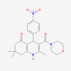 2,7,7-TRIMETHYL-3-(MORPHOLINE-4-CARBONYL)-4-(4-NITROPHENYL)-1,4,5,6,7,8-HEXAHYDROQUINOLIN-5-ONE