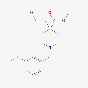 ethyl 4-(2-methoxyethyl)-1-[3-(methylthio)benzyl]-4-piperidinecarboxylate