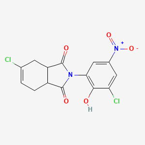 molecular formula C14H10Cl2N2O5 B4054142 5-Chloro-2-(3-chloro-2-hydroxy-5-nitrophenyl)-3a,4,7,7a-tetrahydroisoindole-1,3-dione 