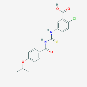 2-Chloro-5-[[[[4-(1-methylpropoxy)benzoyl ]amino]thioxomethyl ]amino]-benzoic acid