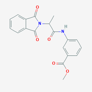 molecular formula C19H16N2O5 B405415 methyl 3-{[2-(1,3-dioxo-1,3-dihydro-2H-isoindol-2-yl)propanoyl]amino}benzoate 