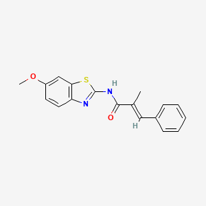 molecular formula C18H16N2O2S B4054150 (E)-N-(6-METHOXY-1,3-BENZOTHIAZOL-2-YL)-2-METHYL-3-PHENYL-2-PROPENAMIDE 