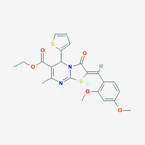 ethyl 2-(2,4-dimethoxybenzylidene)-7-methyl-3-oxo-5-(2-thienyl)-2,3-dihydro-5H-[1,3]thiazolo[3,2-a]pyrimidine-6-carboxylate