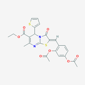 molecular formula C25H22N2O7S2 B405418 ethyl ro-5H-[1,3]thiazolo[3,2-a]pyrimidine-6-carboxylate 