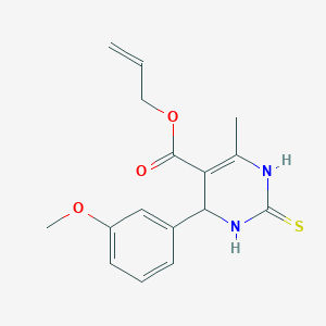 molecular formula C16H18N2O3S B4054194 allyl 4-(3-methoxyphenyl)-6-methyl-2-thioxo-1,2,3,4-tetrahydro-5-pyrimidinecarboxylate 