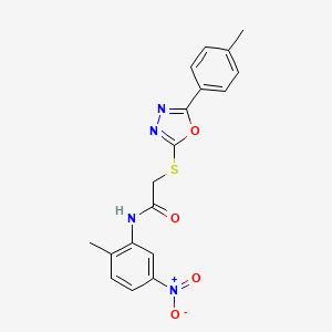 N-(2-methyl-5-nitrophenyl)-2-{[5-(4-methylphenyl)-1,3,4-oxadiazol-2-yl]sulfanyl}acetamide