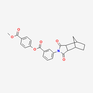 molecular formula C24H21NO6 B4054253 4-(methoxycarbonyl)phenyl 3-(1,3-dioxooctahydro-2H-4,7-methanoisoindol-2-yl)benzoate 