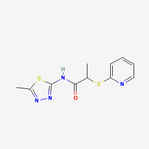 N-(5-methyl-1,3,4-thiadiazol-2-yl)-2-(pyridin-2-ylsulfanyl)propanamide