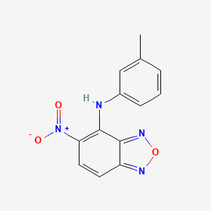 molecular formula C13H10N4O3 B4054286 N-(3-methylphenyl)-5-nitro-2,1,3-benzoxadiazol-4-amine 