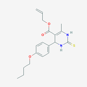 molecular formula C19H24N2O3S B4054305 4-(4-丁氧基苯基)-6-甲基-2-硫代-1,2,3,4-四氢-5-嘧啶甲酸烯丙酯 