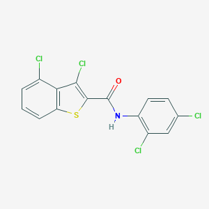molecular formula C15H7Cl4NOS B405433 3,4-dichloro-N-(2,4-dichlorophenyl)-1-benzothiophene-2-carboxamide 