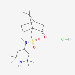 1-(7,7-dimethyl-2-oxobicyclo[2.2.1]hept-1-yl)-N-methyl-N-(2,2,6,6-tetramethyl-4-piperidinyl)methanesulfonamide hydrochloride