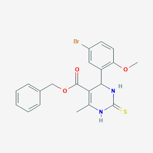 benzyl 4-(5-bromo-2-methoxyphenyl)-6-methyl-2-thioxo-1,2,3,4-tetrahydro-5-pyrimidinecarboxylate