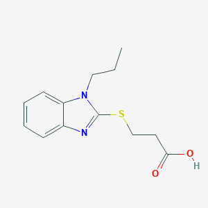 molecular formula C13H16N2O2S B405441 3-[(1-propyl-1H-benzimidazol-2-yl)sulfanyl]propanoic acid 