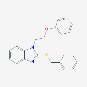molecular formula C22H20N2OS B405442 2-(benzylsulfanyl)-1-(2-phenoxyethyl)-1H-benzimidazole 