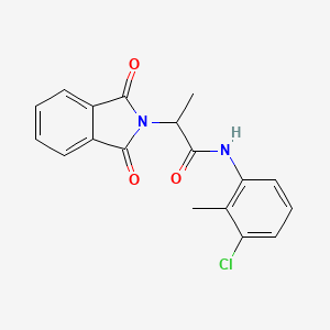 molecular formula C18H15ClN2O3 B4054431 N-(3-chloro-2-methylphenyl)-2-(1,3-dioxo-1,3-dihydro-2H-isoindol-2-yl)propanamide 