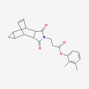 molecular formula C22H23NO4 B4054442 2,3-dimethylphenyl 3-(1,3-dioxooctahydro-4,6-ethenocyclopropa[f]isoindol-2(1H)-yl)propanoate 