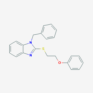 molecular formula C22H20N2OS B405445 1-benzyl-2-[(2-phenoxyethyl)sulfanyl]-1H-benzimidazole 
