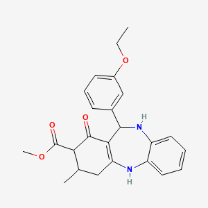 methyl 11-(3-ethoxyphenyl)-3-methyl-1-oxo-2,3,4,5,10,11-hexahydro-1H-dibenzo[b,e][1,4]diazepine-2-carboxylate