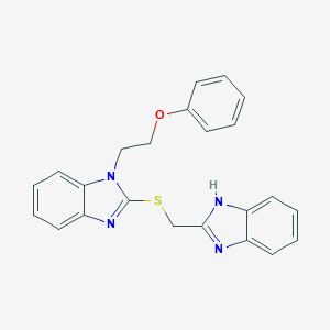 molecular formula C23H20N4OS B405446 2-[(1H-benzimidazol-2-ylmethyl)thio]-1-(2-phenoxyethyl)-1H-benzimidazole 