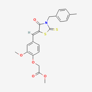 methyl (2-methoxy-4-{[3-(4-methylbenzyl)-4-oxo-2-thioxo-1,3-thiazolidin-5-ylidene]methyl}phenoxy)acetate